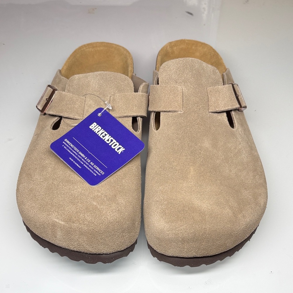 Birkenstock Men's Beige Suede Loafers